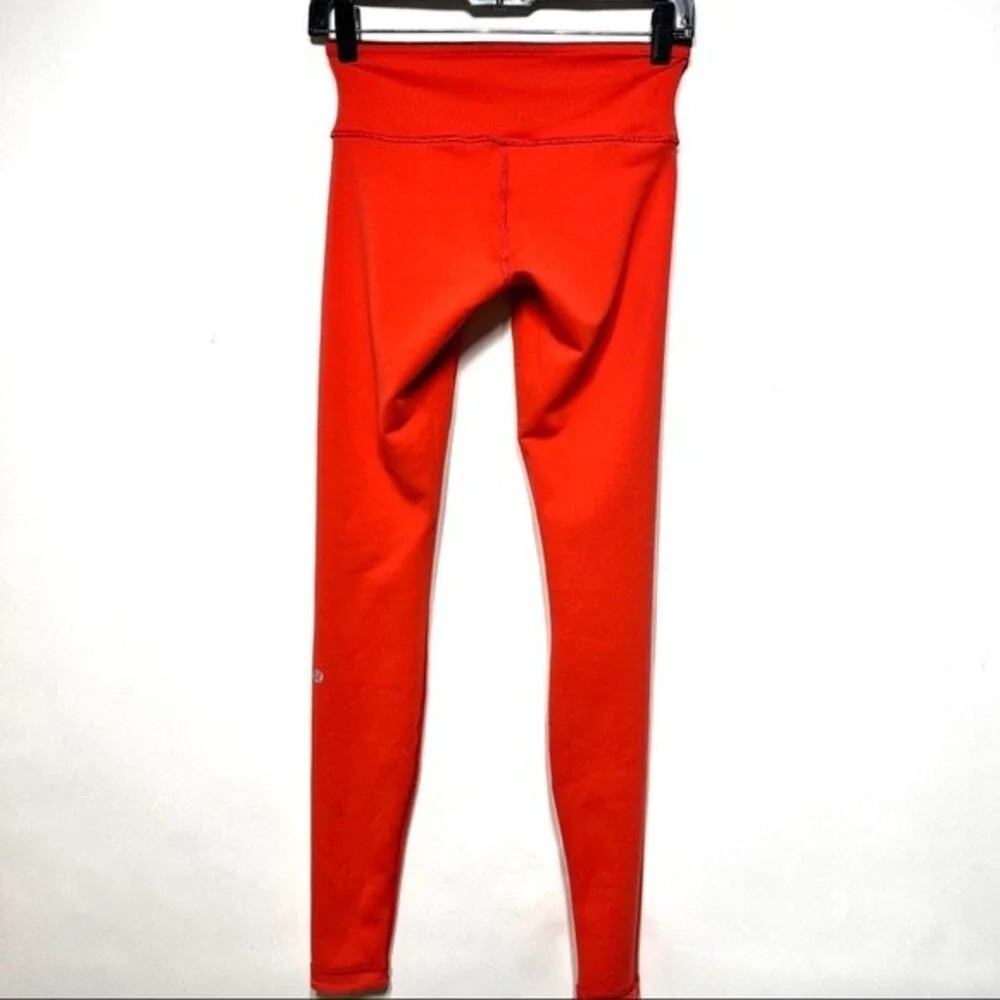 Lululemon Wunder Under Pant III (Reversible) Cranberry / Alarming 4